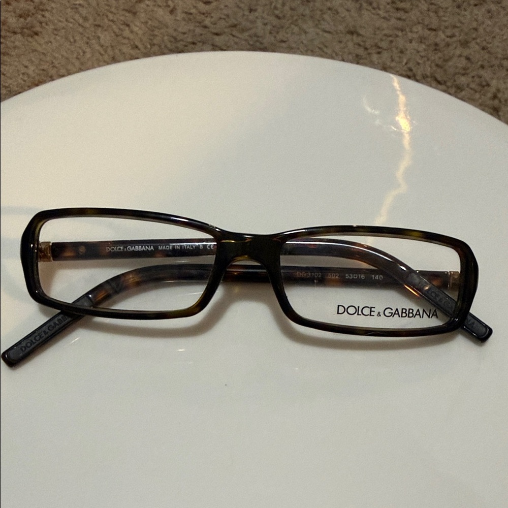 Dolce & Gabbana Brown Tortoise Eyeglasses Frame